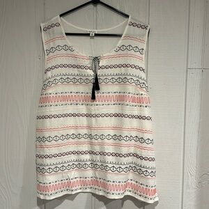Tribal Jeans Sleeveless Blouse